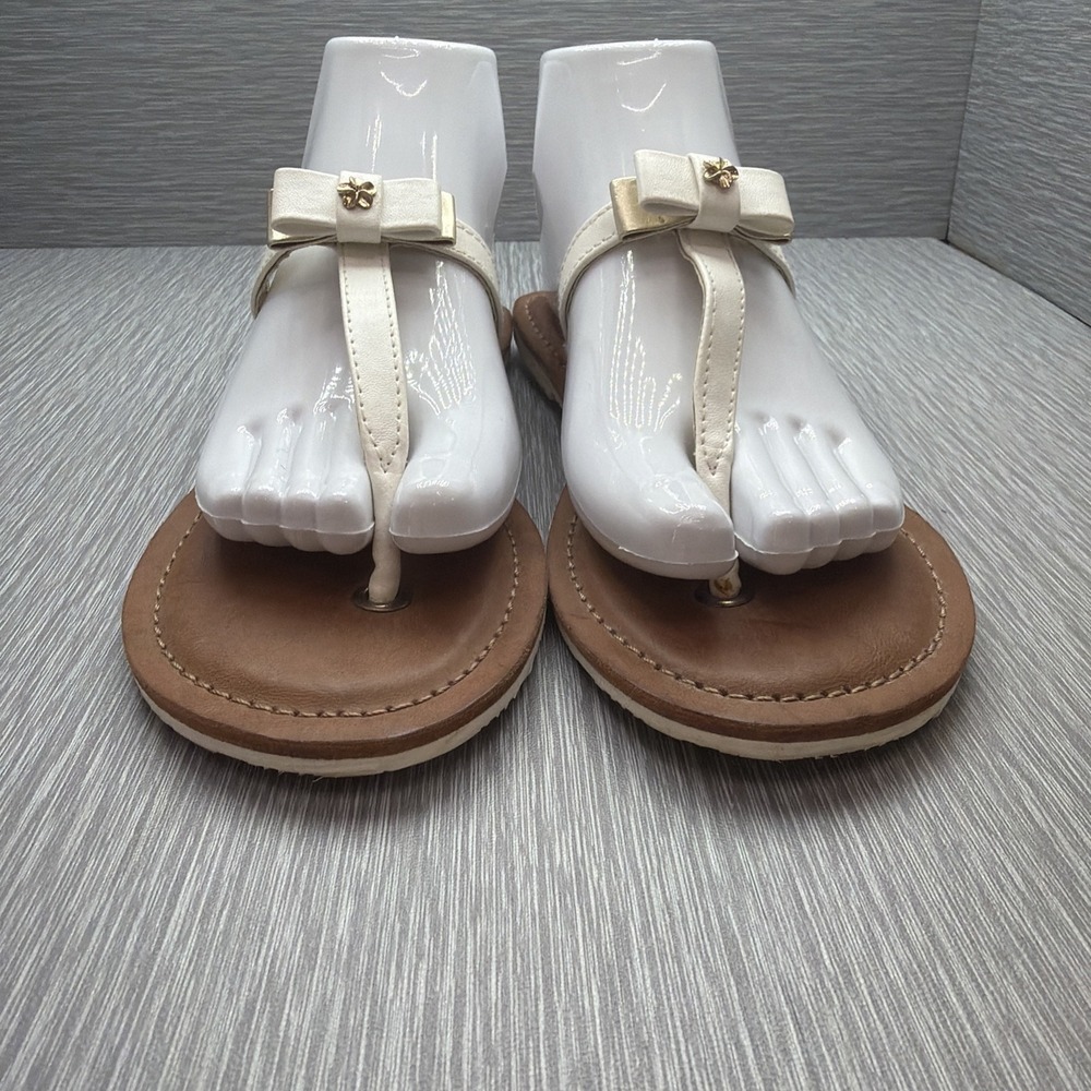Jams World White Thong Sandals Womens 8M Beach Resort Summer‎ Flip Flops